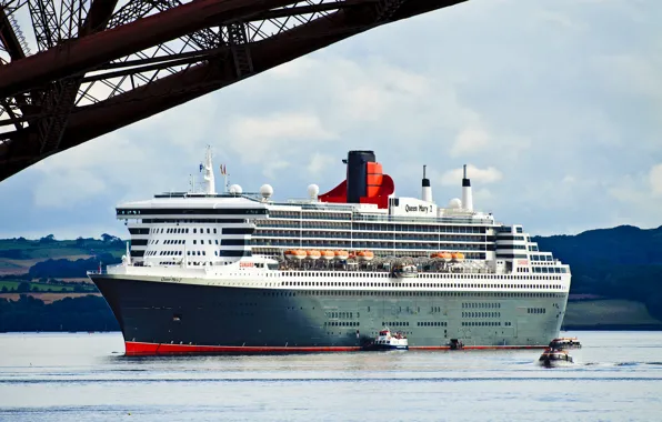 Лайнер, Судно, Queen Mary 2, Пассажирский, Пассажирский лайнер, Катера