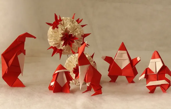 Картинка праздник, игрушки, оригами
