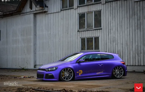 Картинка Volkswagen, Custom, Scirocco, CVT, Vossen, Wheels, Finish