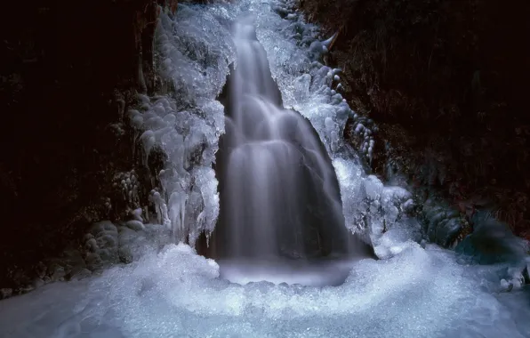Картинка водопад, лёд, Icefall