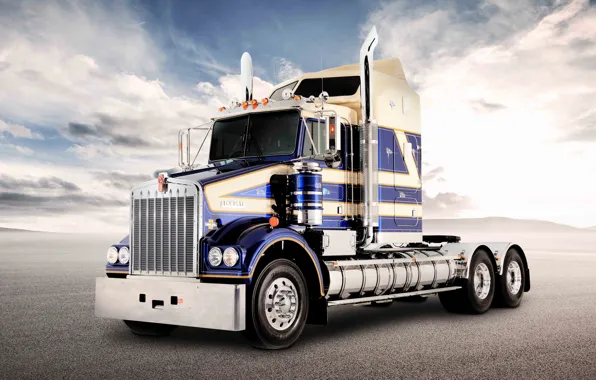 Картинка Облака, Грузовик, USA, США, Америка, Truck, Kenworth, America