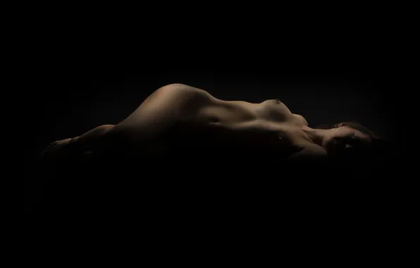 Грудь, поза, модель, sexy, черный фон, model, сексуальная, pose
