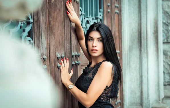 Взгляд, девушка, модель, брюнетка, Martina