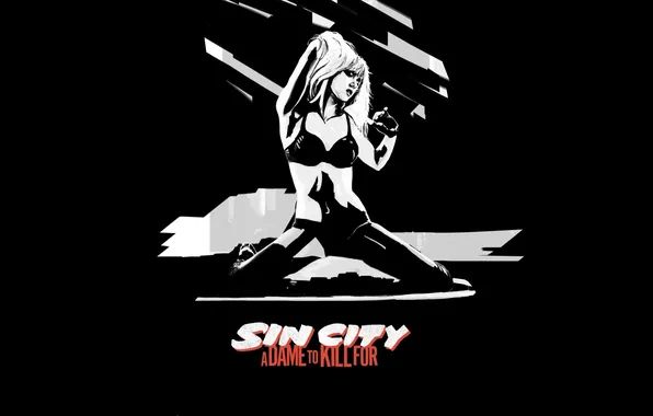 Картинка фон, надпись, Jessica Alba, арт, Джессика Альба, Sin City, art, чёрнобелое