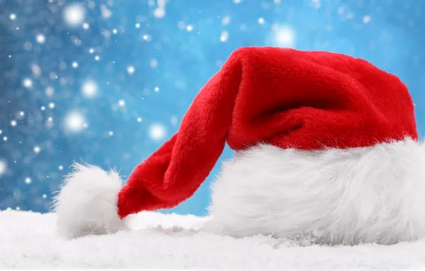 Снег, капот, Рождество, Новый год, new year, Дед Мороз, Christmas, hat