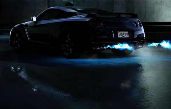 Картинка cars, Nissan GTR, NFS Hot Pursuit 2010, Сидж