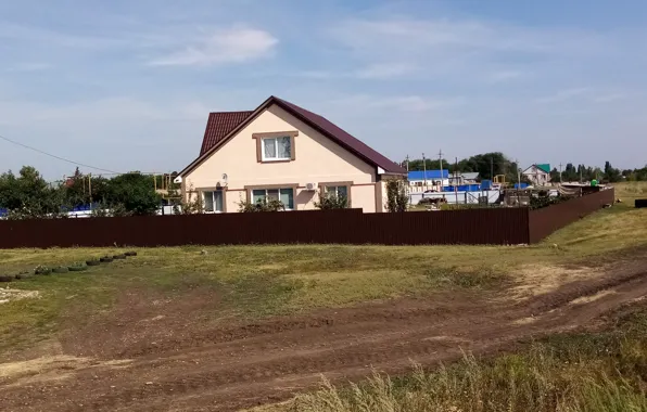 Улица, село, домик, Пейзаж