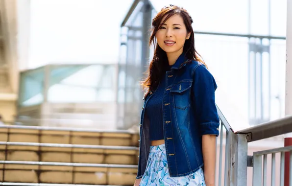 Girl, blouse, long hair, beautiful, pretty, asian, attractive, handsome