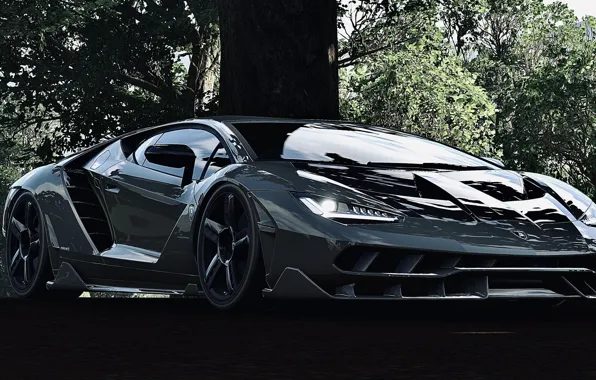 HDR, Lamborghini, Tree, Game, UHD, Shade, Centenario, Lamborghini Centenario LP 770-4