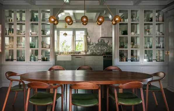 Интерьер, кухня, Oregon, столовая, House in Portland