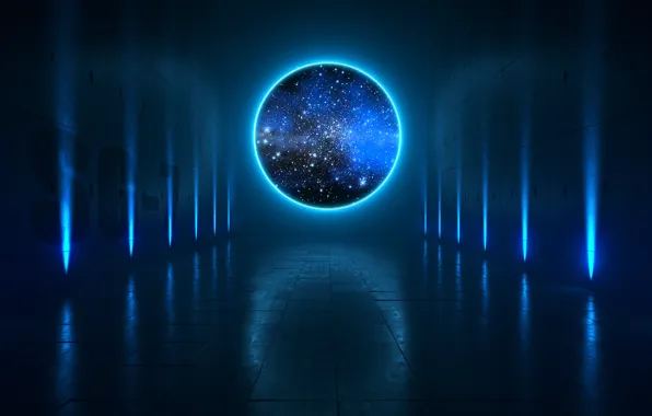 Space, portal, stars