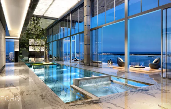 Penthouse, Pool, ECHO, Carlos Ott, Brickell