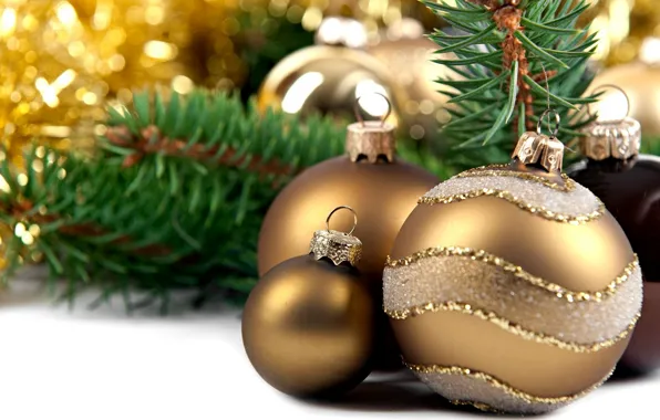 Картинка праздник, шары, игрушки, новый год, ель, декорации, happy new year, christmas decoration