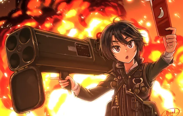 Fire, flame, weapon, boy, smartphone, spark, Rocket Launcher, Flame Assault Shoulder Weapon