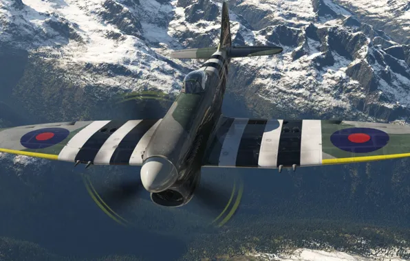 Самолёт, Tempest, Hawker, британский одноместный истребитель