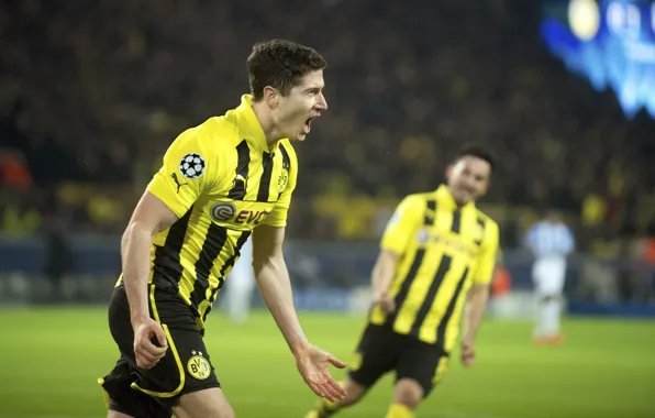 Футбол, Football, Гол, Боруссия Дортмунд, Роберт Левандовский, Robert Lewandowski, Westfalenstadion, Ballspielverein Borussia 09 e. V. …