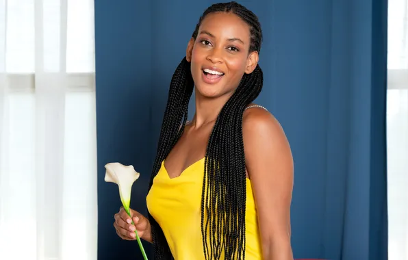 Flower, model, awesome, gorgeous, photoshoot, posing, braids, beautiful face