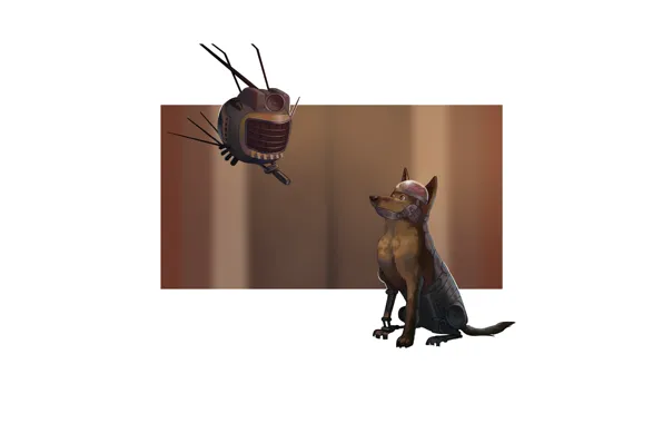 Рисунок, Овчарка, Fallout, Арт, Fallout New Vegas, New Vegas, Рекс, Rex