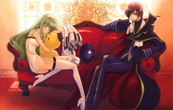 Двое, Anime, code geass, Лелуш Ламперуж, lelouch lamperouge