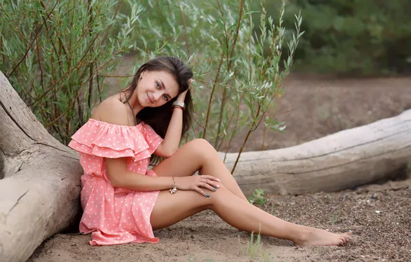Поза, красота, ножки, Natasha, розовое платье, pink dress, Murat Kuzhakhmetov
