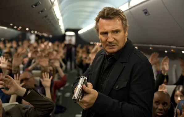 Картинка триллер, боевик, Liam Neeson, Лиам Нисон, Non-Stop