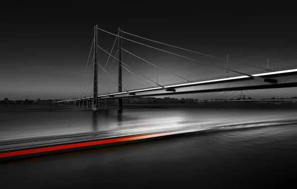 Картинка мост, выдержка, чёрное фото