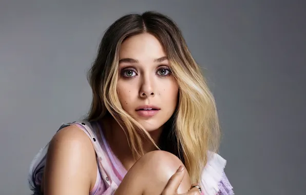 Картинка взгляд, девушка, лицо, фото, макияж, актриса, красотка, Elizabeth Olsen