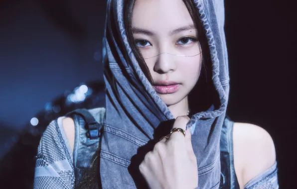 Обои для рабочего стола, kpop, blackpink, блэкпинк, корейская певица, kim jennie, ким дженни, pink venom