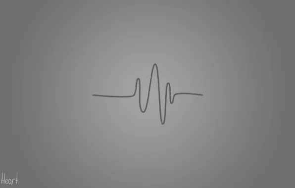 Серый, Сердце, линия, Heart, сердцебиение