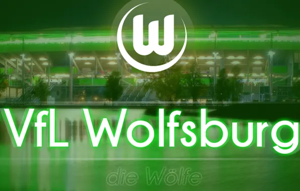 Wallpaper, sport, logo, stadium, football, Volkswagen Arena, VfL Wolfsburg