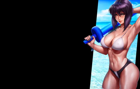 Girl, hot, sexy, beach, hot girl, sea, ocean, anime