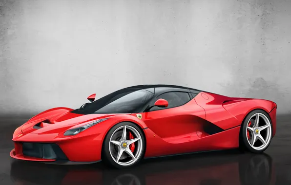 Красный, Ferrari, автомобиль, new, 2013, LaFerrari