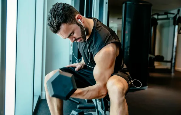 Поза, muscle, мышцы, тренировка, гантели, тренажерный зал, gym, бодибилдер