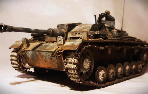 Игрушка, моделька, штурмгешютц, Sturmgeschütz, орудие, StuG III, штурмовое, Ausf G