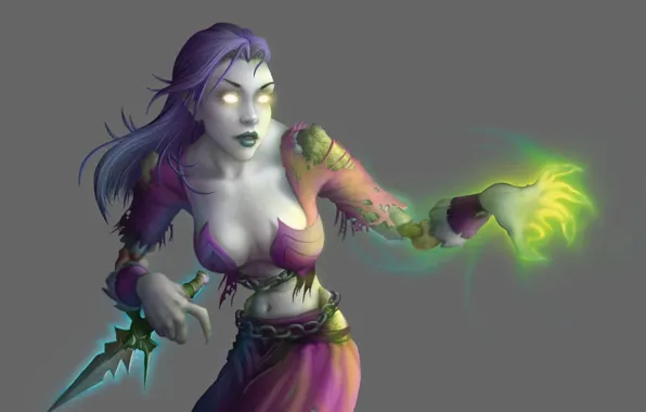 Девушка, маг, wow, нежить, world of warcraft, отрекшийся, forsaken, undead mage