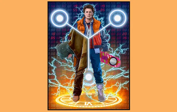 Картинка арт, жилет, Back to the Future, Назад в Будущее, Marty McFly