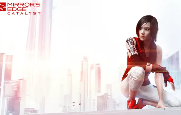 Девушка, фон, игра, Mirror's Edge Catalyst