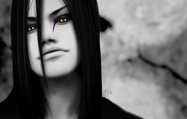 Картинка взгляд, змея, парень, Наруто, Naruto, art, tsxworld, orochimaru