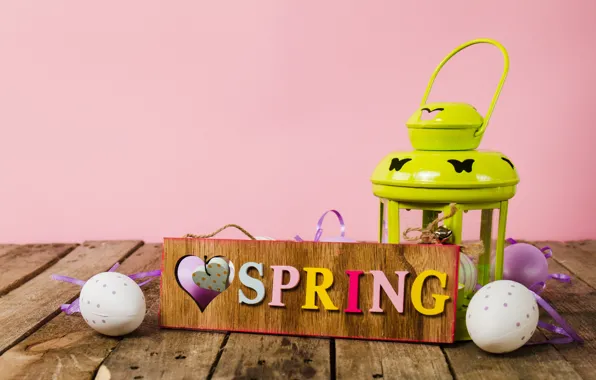 Яйца, весна, Пасха, wood, spring, Easter, eggs, decoration