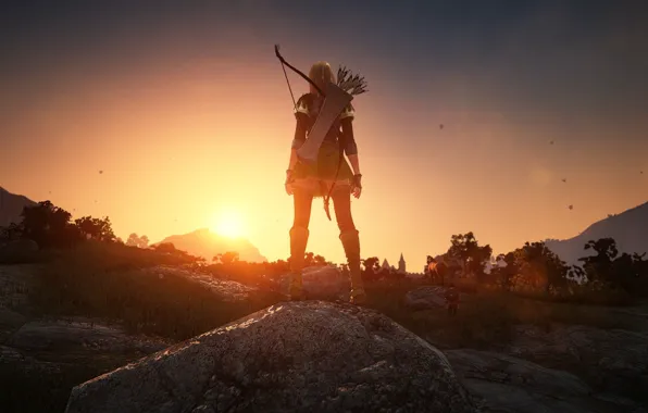 Закат, лучница, Black Desert