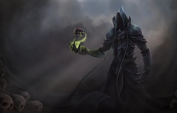 Картинка магия, череп, демон, Diablo 3 Reaper of Souls