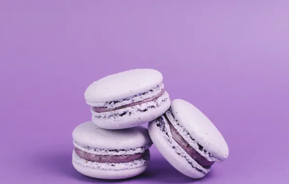 Печенье, violet, macaroons, Sweet, Dessert, миндальное