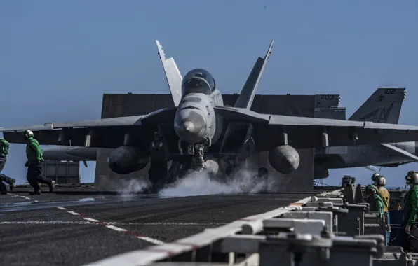 Истребитель, палуба, Super Hornet, FA-18F