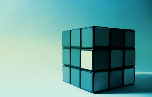 Картинка синий, грани, Кубик Рубика