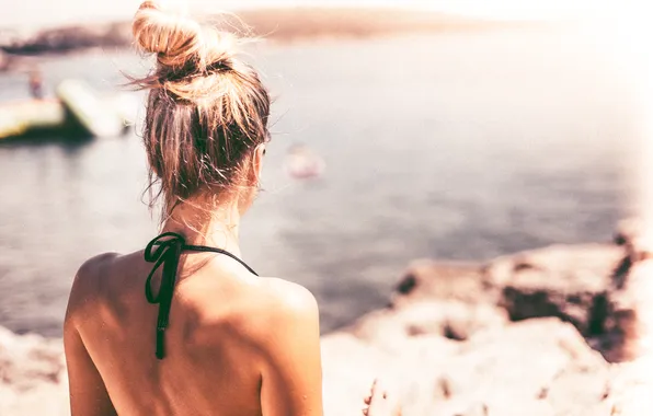 Holidays, beach, woman, relaxation