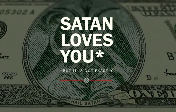 Love, usa, dollar, pentagram, satan