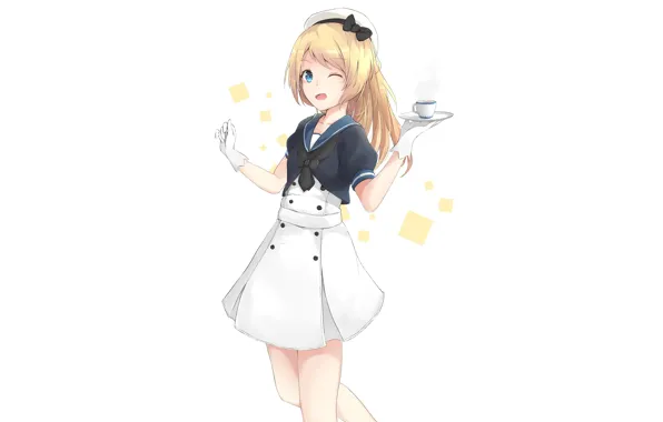 Девушка, официантка, Kantai Collection, Флотская Коллекция