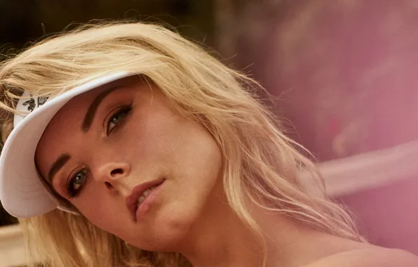 Playboy, German, woman, model, lips, cap, hair, look