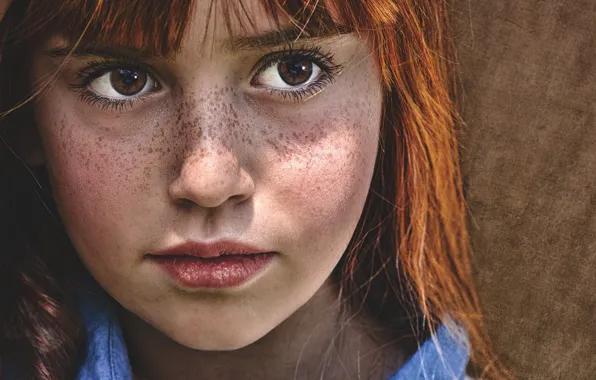 Портрет, красота, веснушки, brown eyes, beauty, карие глаза, portrait, freckles