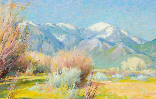 Картинка Early Spring, Joseph Henry Sharp, Taos Mountain New Mexico